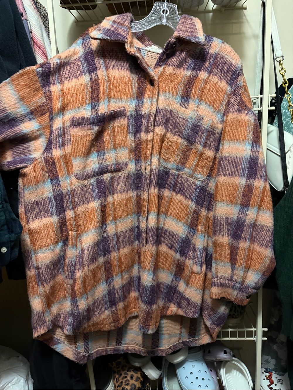 Women’s Plaid Button-Front Shacket